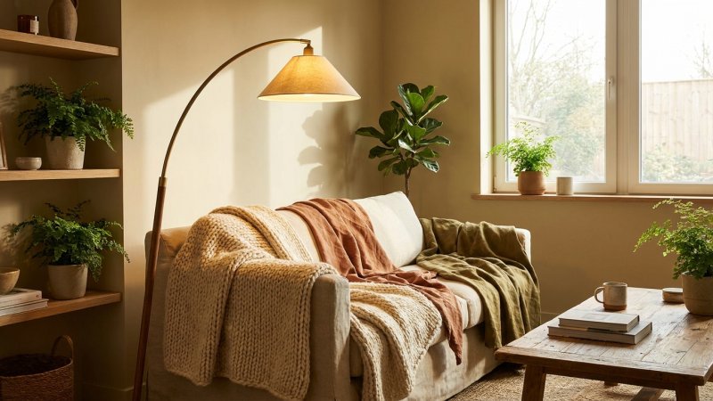 Wohntrends Herbst 2025: Farben, Licht und Textilien für gemütliche Räume